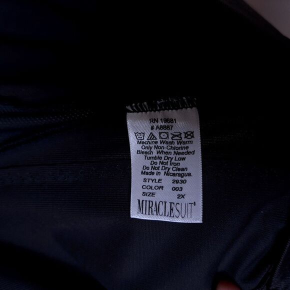 Miraclesuit Plus Size Flexible Fit Wear Your Own Bra Bodybriefer 2930 2XL Black - Picture 6 of 6